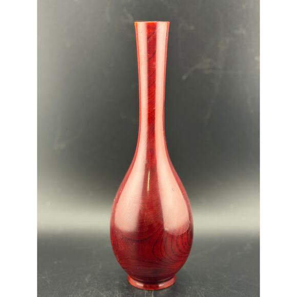 Vintage Inlaid Abalone Shell Iris Flower Vase - Picture 4 of 6